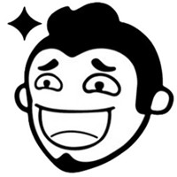 萱胜特 防水防晒车贴 头像贴 卡通人头像车贴 油箱盖贴 尺寸:12*11cm 黑色