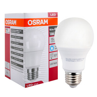欧司朗(OSRAM)LED灯泡10.5W E27大螺口 日光色 6500K 十支装