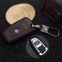车达品车达品宝马真皮钥匙包5系7系GT宝马新3系GT320X5X520X3X4系钥匙套壳扣智能3键棕