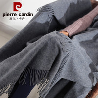 皮尔·卡丹 皮尔卡丹 羊毛披肩女冬季加厚保暖羊毛毯子休闲百搭送礼京配礼盒装 D21TM5327 灰色