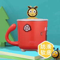 新加坡UNIBOTT优道儿童水杯学饮杯牛奶杯保鲜杯304不锈钢口杯幼儿园宝宝水杯防摔喝带盖杯子250ml红色