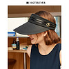 帽仕汇(HATTERS'HUB) 防晒遮阳帽女登山帽夏天帽子户外出行太阳帽女神帽百搭防紫外线空顶帽 黑色 57-59cm