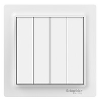 施耐德电气 开关插座 开关面板 四开双控开关 歆意系列 白色 A3J34L2_WE_C1