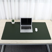 BUBM 鼠标垫超大号办公室桌垫笔记本电脑垫键盘垫书桌写字台桌面垫吃鸡绝地求生垫子简约定制  加大号墨绿+灰