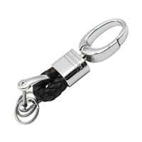 易博士 EBOSS汽车钥匙扣钥匙挂件钥匙链手工钥匙绳 男女钥匙扣礼品 短款咖色