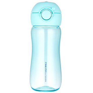 品家家品（PINKAH）夏季塑料水杯子便携运动Tritan水壶男女学生直饮随手杯400ml精灵蓝色