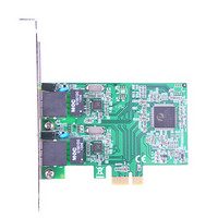 魔羯(MOGE)PCIEx1转2口千兆网卡 MC2248 百兆/千兆自适应 台式机网卡扩展卡