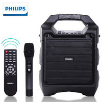 PHILIPS 飞利浦 SD55广场舞音箱户外演出带无线话筒大功率便携式室外手提家用小型k歌舞台音响