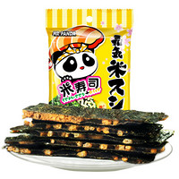 熊猫先生 泰国进口米寿司咸蛋黄味脆米夹心海苔脆片5g*6