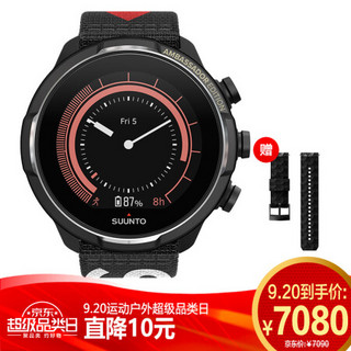 颂拓 SUUNTO 颂拓9 智能运动腕表BARO 钛合金冒险家限定款 防水彩屏触控GPS导航光电心率手表 SS050439000