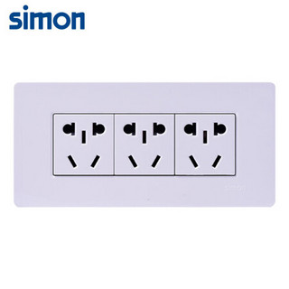 西蒙(SIMON) 开关插座面板 51系列 九孔插座 118型面板 象牙白色 51HC9