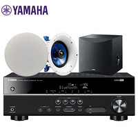 雅马哈（Yamaha）RX-V379+NS-IC800+SW050 音响 音箱 吸顶式音响 背景音乐蓝牙音响（4件套）黑色功放