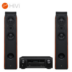 惠威（HiVi）D3.2F 天龙X518 功放 音响 家庭影院套餐2.0声道 客厅高保真落地音箱 木质 HiFi 全国免费安装