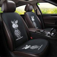 紫风铃夏季3D透气网布汽车坐垫单片靠背可爱小方垫四季通用卡通汽车座垫凉垫单座方垫1片+靠背1片-小斑驴