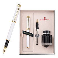 MONTAGUT 梦特娇 钢笔 超越系列 MFWG701S11R 白丽雅金夹 0.5mm+0.5mm 双笔尖礼盒装