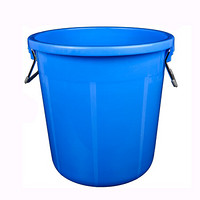 星光 100L 大垃圾桶大号无盖带盖圆形特大号商用塑料家用桶 圆形收纳桶大容量水桶工业垃圾桶无盖蓝色100L