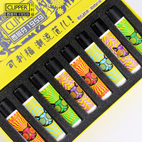 可利福 CLIPPER CP11图案漆猫眼系列系列可充气换火石8支礼盒装