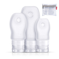 NH挪客户外 Naturehike旅行洗漱包分装瓶套装洗发水沐浴露乳液硅胶空瓶旅游化妆用品 透明 整套