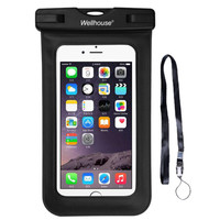 Wellhouse 手机防水袋 潜水套游泳触屏防水包水上拍照温泉垂钓 黑色(标准款)