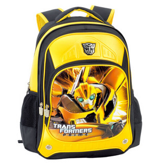 THE TRANSFORMERS变形金刚儿童书包三层隔袋1-3年级小学生减负双肩背包B0007B黄色