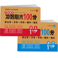 开心教育 名师教你冲刺期末100分一年级 语文+数学上 RJ人教版 单元考 月考 专项 期中 期末（套装共2册)