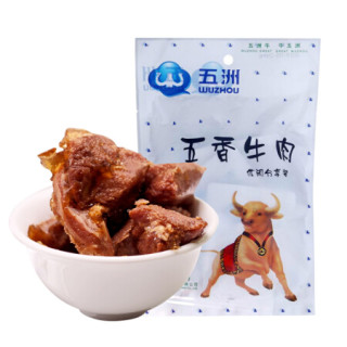 五洲 休闲零食 肉干肉脯 牛肉干 五香牛肉 休闲分享装 160g/袋