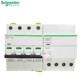 施耐德电气（Schneider Electric）断路器 空气开关 Acti 9系列iC65N 4P C50A带漏保