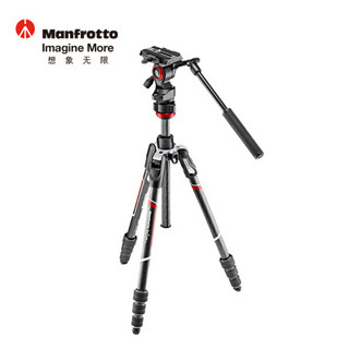 Manfrotto 曼富图 MVKBFRTC-LIVE Befree Live碳纤维旋锁 摄像云台三脚架套装