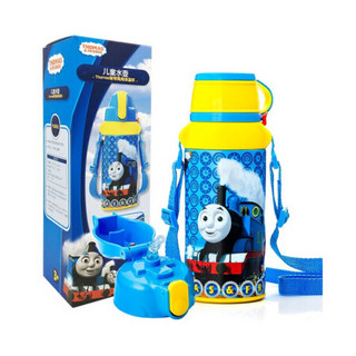 托马斯&朋友(Thomas&Friends)儿童水杯保温杯双盖背带两用不锈钢水杯吸管杯水壶600ml 5886TM