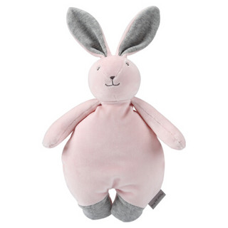 麦侬贝儿 兔子安抚玩偶儿童玩具陪睡公仔婴儿玩具安抚巾毛绒玩具0-1-2-3岁宝宝玩具 甜心兔-粉色 27cm