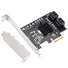 moge 魔羯 MC2692 台式机PCIE转4口SATA3.0硬盘扩展卡 marvell 9215芯片支持系统启动