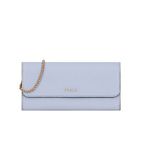 FURLA 芙拉 SS19 MAIN 女士 浅蓝色 牛皮革 BABYLON系列 XL号 斜挎单肩包链条包长款钱包手拿包1013687