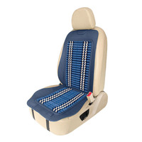 五福金牛 汽车脚垫 夏季坐垫 汽车座垫平面免捆绑养生荞麦壳系列皮革 溢彩款 下单备注车型 蓝格色