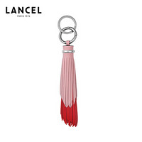 LANCEL 兰姿 CUIR 配饰 包包挂坠 大号牛皮革粉色/红色拼色 A07305S3TU 粉色/红色拼色 大号