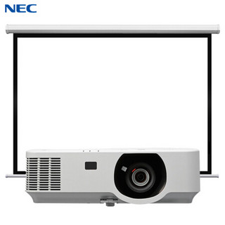 NEC NP-P554W+ 投影仪 投影机 商用 办公（含120英寸16:10电动幕布 免费上门安装）