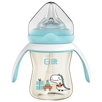 日康（rikang）奶瓶 新生婴儿奶瓶 ppsu奶瓶 宝宝吸管奶瓶宽口带手柄180ml 蓝 RK-N1021