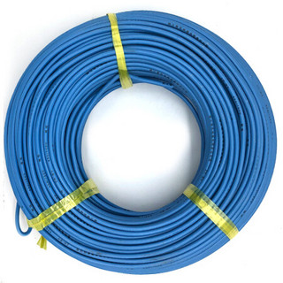 菊花 电线电缆ZR-BV2.5平方 阻燃单芯单股铜线 家装家用铜芯电线 100米 蓝色零线