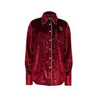 HELEN LEE 设计师品牌 爱宠大机密特别合作系列 丝绒衬衫 红色 红色 S