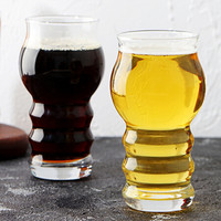 帕莎帕琦进口精酿玻璃啤酒杯饮料杯果汁牛奶杯子430毫升两只装420685