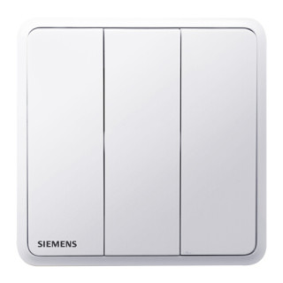 商品西门子(siemens)开关插座 三开双控开关面板 灵蕴晨曦白