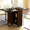 慧乐家 电脑桌 可折叠多功能桌小户型客厅书房折叠餐桌学习桌 胡桃木色 11068