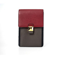 芙拉 Furla FW19MAIN 女士 羊皮革 黑色+红色+深灰色 DIVA系列 S号 斜跨小包手机袋零钱袋 1033868