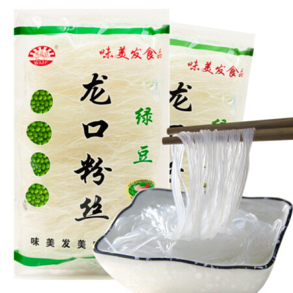 商品味美发 龙口粉丝 火锅酸辣粉丝 纯绿豆粉丝180g*2袋