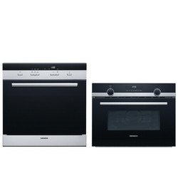 SIEMENS 西门子  SC73M612TI+CM585AMS0W 嵌入式洗碗机+微烤一体机组合套装 