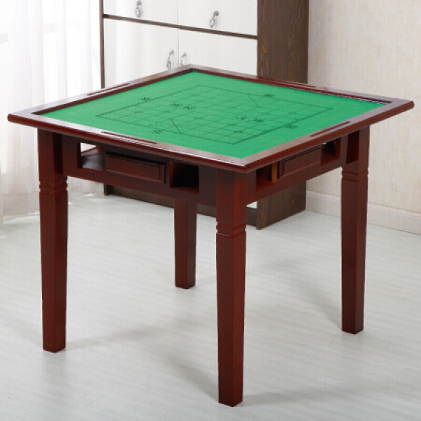 简易方桌家用折叠手动麻将桌老年活动象棋桌棋牌桌正方形 普通款麻将