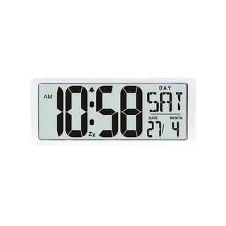 TXL闹钟大屏数字台钟计时器时钟液晶显示多功能闹钟客厅卧室座钟挂墙钟表白色