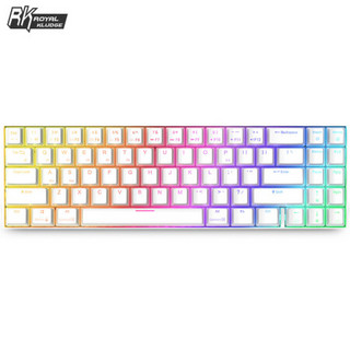 ROYAL KLUDGE RK71RGB 蓝牙双模式RGB版71键便携式机械键盘 白色 红轴