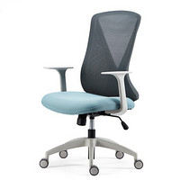 恩嘉依 办公家具 蓝色优质网布办公椅/职员椅/可升降旋转办公椅