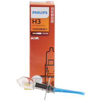 PHILIPS 飞利浦 小太阳增亮型石英灯H3汽车灯泡大灯远光灯近光灯卤素灯 单支装