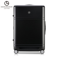 金利来(Goldlion)拉杆箱静音万向轮男士女士大容量旅行箱密码锁行李箱 20英寸黑色 ML8574004-1191